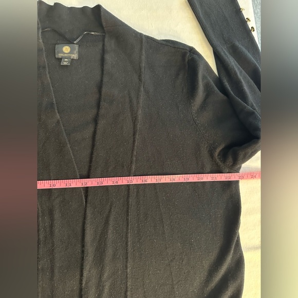 JM Collection Open Front Black Cardigan Size XXL Whimsigoth Normcore Fall - Picture 7 of 8